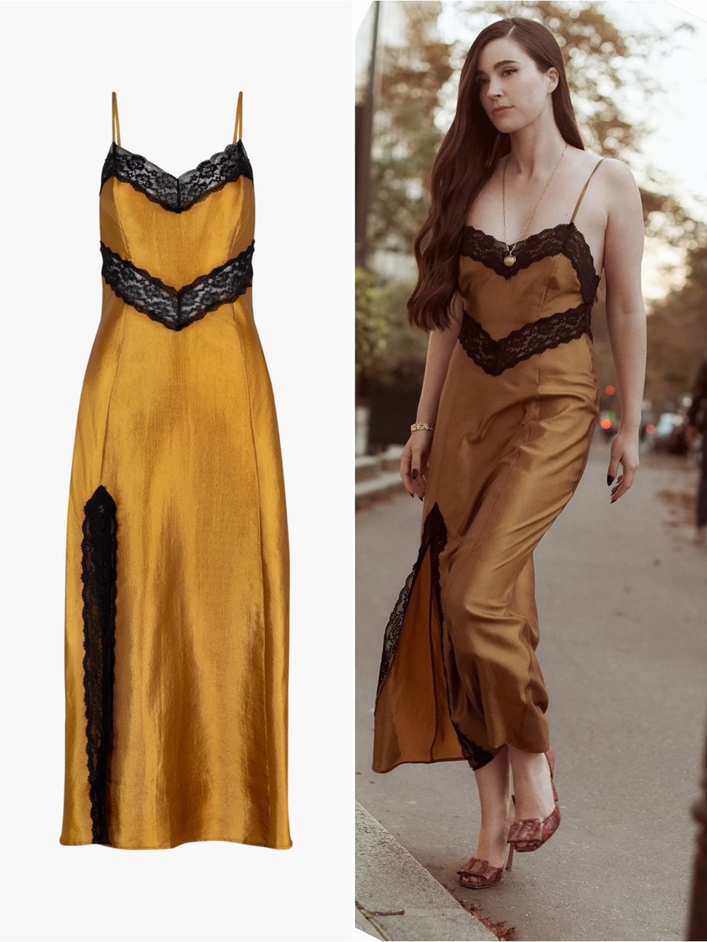 Hill House Ida Dress Amber Crushed Size Small